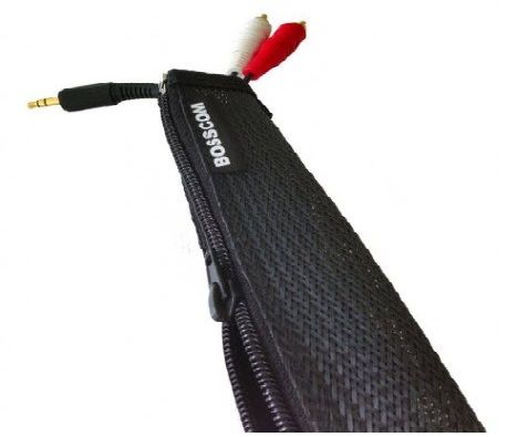 Cable Sock With Zip - Black